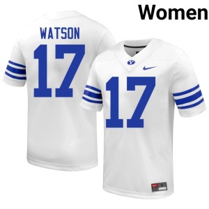 Enoch Watson The Y #17 Game White College Football Women's Jersey 827359-900
