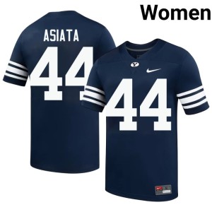 Ephraim Asiata Womens Navy #44 Game Brigham Young University Cougars College Football Jersey 747802-776