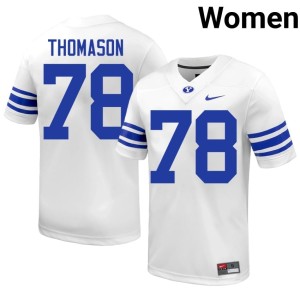 Ethan Thomason College Football White #78 BYU 2026 Women Jerseys 542553-553