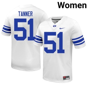 Gage Tanner #51 University Brigham Young University Cougars Women College Football White Jersey 598501-417