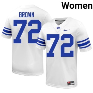 Joe Brown College Football The Y NCAA White #72 Women Jerseys 471535-118