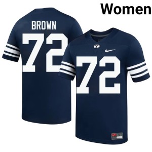 Joe Brown College Football Womens BYU Navy NCAA #72 Jerseys 913208-753