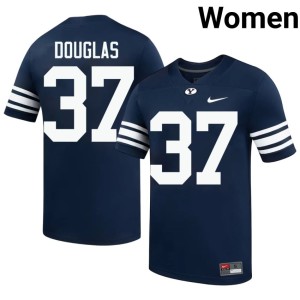 Joseph Douglas College Football #37 University Women Navy Cougs Jerseys 877347-782