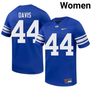 Josh Davis Women College Football NCAA Brigham Young University Royal #44 Jersey 750083-578