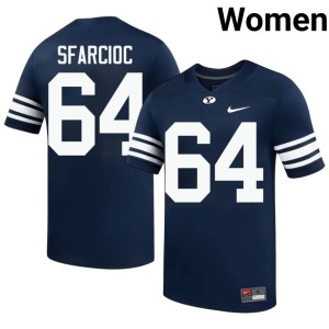 Kyle Sfarcioc Navy Embroidery Womens Cougars #64 College Football Jersey 554663-110