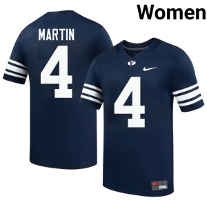 LJ Martin The Y #4 Navy Women's College Football High School Jerseys 533177-401