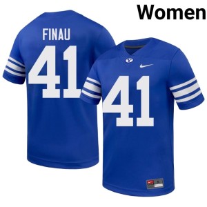 Lucky Finau Women #41 Cougs College Football NCAA Royal Jerseys 759234-636