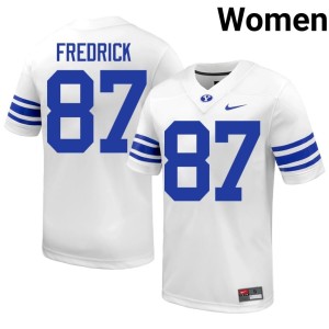 Matthew Fredrick Womens White #87 NCAA College Football Cougs Jerseys 904329-232