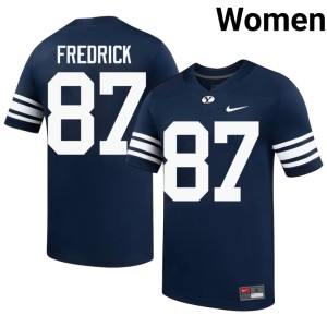 Matthew Fredrick NCAA #87 Navy Womens College Football The Y Jersey 541294-462