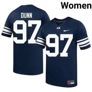 Matthias Dunn College Football Women Game #97 Cougars Navy Jerseys 974375-564