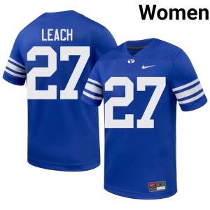 Matthias Leach College Football High School #27 Cougs Royal Women Jerseys 730562-157