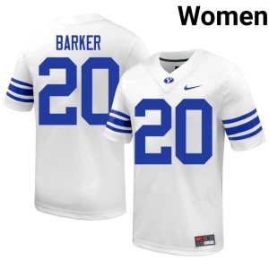 Max Barker Player White Womens College Football Brigham Young University #20 Jerseys 754505-194