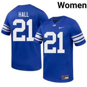 Miles Hall Womens Royal College Football 2026-27 Go Cougars #21 Jersey 163759-247