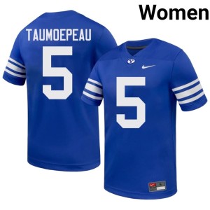 Nusi Taumoepeau #5 Cougs College Football Royal Women's Stitched Jersey 947074-182