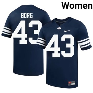 Owen Borg Navy #43 College Football 2026 Women BYU Jersey 698597-342