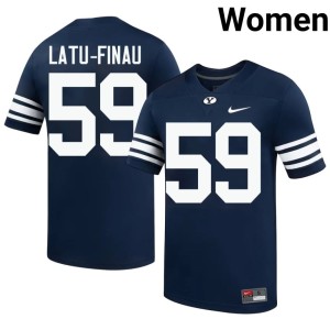 Siosiua Latu-Finau Brigham Young University Cougars Navy Limited College Football Women's #59 Jerseys 440834-875