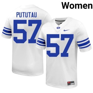 Talitu'i Pututau Player #57 Women's College Football White Cougs Jerseys 200511-658