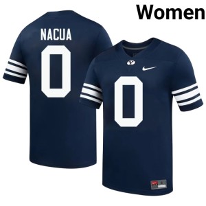 Tei Nacua BYU Cougs Women College Football Navy #0 Alumni Jerseys 965249-219