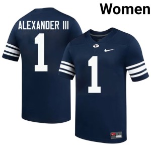 Therrian Alexander III Navy College Football Game Women Cougars #1 Jersey 841058-964