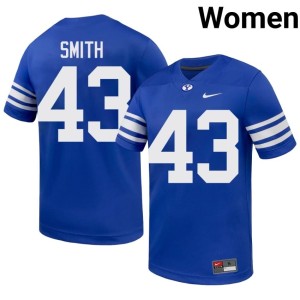 Ty Smith Women's BYU Cougs #43 College Football Royal 2026 Jersey 961268-468