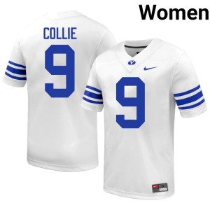Austin Collie White #9 High School Womens Cougars College Football Jerseys 506462-681
