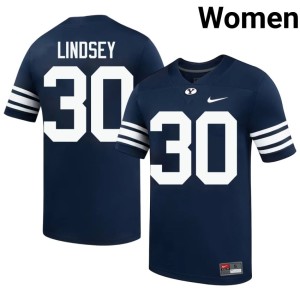 Braxton Lindsey Navy Cougs High School Women College Football #30 Jerseys 523427-735