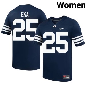 Devaughn Eka Navy #25 Alumni College Football Women BYU Jerseys 808182-484