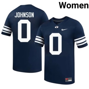 Evan Johnson #0 Navy High School Womens College Football Cougs Jersey 112373-254