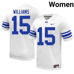 Jayven Williams Cougars Women's White #15 Replica College Football Jersey 716395-175