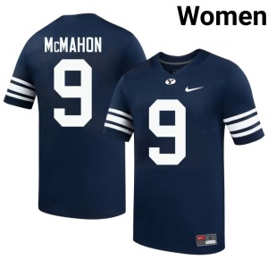Jim McMahon Navy #9 High School Cougars College Football Women Jerseys 872001-826