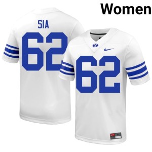 Jr Sia 2026-27 BYU Cougars Women #62 College Football White Jerseys 934536-327
