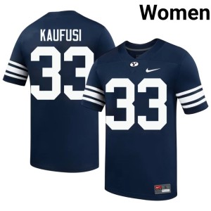 Maika Kaufusi College Football Navy University Women's Brigham Young University Cougars #33 Jerseys 933461-878