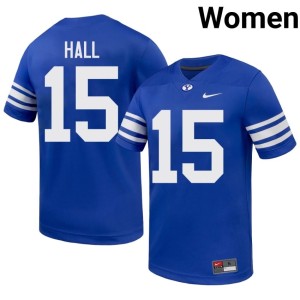 Max Hall Women College Football BYU Cougs #15 Alumni Royal Jerseys 872037-858