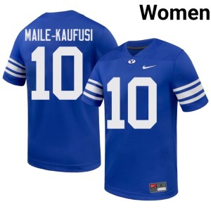 Orion Maile-Kaufusi #10 Player Womens Brigham Young University College Football Royal Jersey 942425-269
