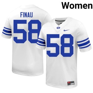 Paki Finau Women's White #58 BYU Cougars 2026-27 College Football Jersey 147924-360