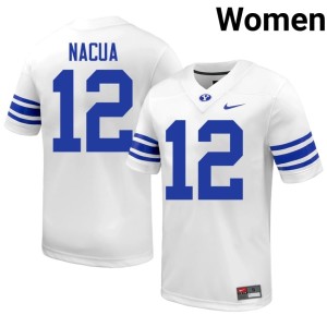 Puka Nacua Official Women #12 White College Football Cougars Jerseys 146194-261