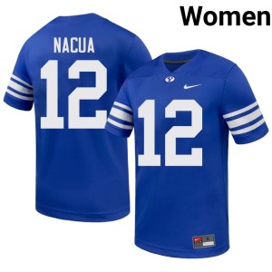 Puka Nacua #12 Cougars Royal Women's College Football Stitched Jerseys 603492-288