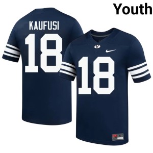 Ace Kaufusi BYU College Football Alumni Navy #18 Youth Jerseys 818270-210
