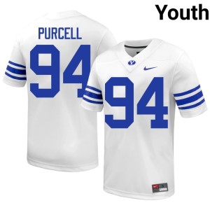 Anisi Purcell #94 Cougars College Football Youth White Game Jersey 146535-950