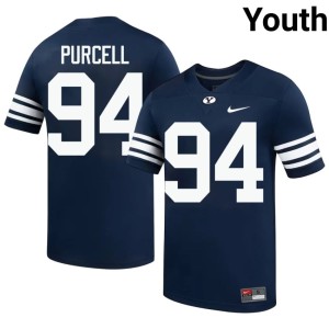 Anisi Purcell Navy #94 Stitched Youth Go Cougars College Football Jersey 325156-820