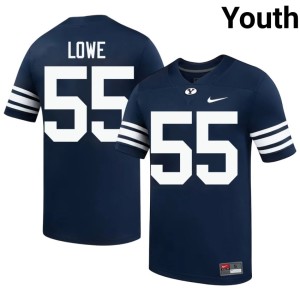 Blake Lowe #55 Youth Brigham Young University College Football Navy NCAA Jersey 658928-944