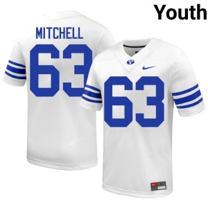 Bruce Mitchell Youth #63 High School White College Football Cougs Jerseys 378169-702