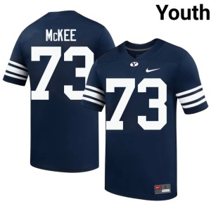 Caden McKee College Football Navy #73 2026 Brigham Young University Cougars Youth Jerseys 461758-836