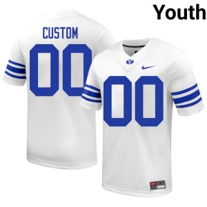 Custom Go Cougars #00 2026 Youth College Football White Jersey 718874-328