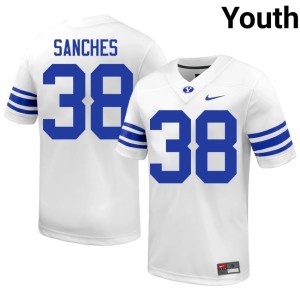 Ian Sanches Youth #38 2026 College Football BYU Cougs White Jerseys 538842-311