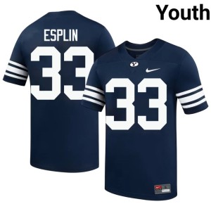 Jared Esplin College Football BYU Cougars Youth Limited #33 Navy Jersey 972664-511