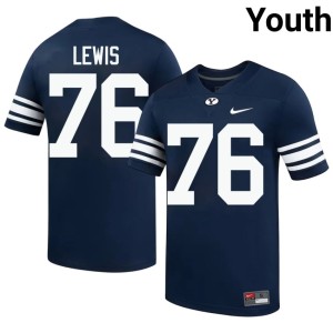Jeff Lewis The Y Limited Navy #76 Youth College Football Jerseys 544743-804