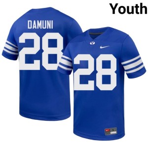 Jovesa Damuni Royal The Y College Football #28 Embroidery Youth Jerseys 519451-234