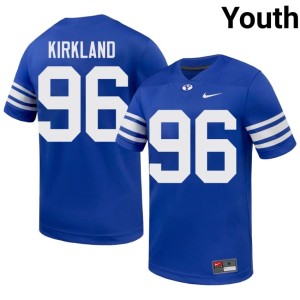 Justin Kirkland Alumni Youth College Football #96 The Y Royal Jerseys 971195-196