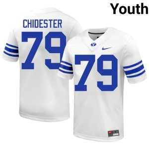 Kaden Chidester The Y College Football Youth White Limited #79 Jerseys 462815-765